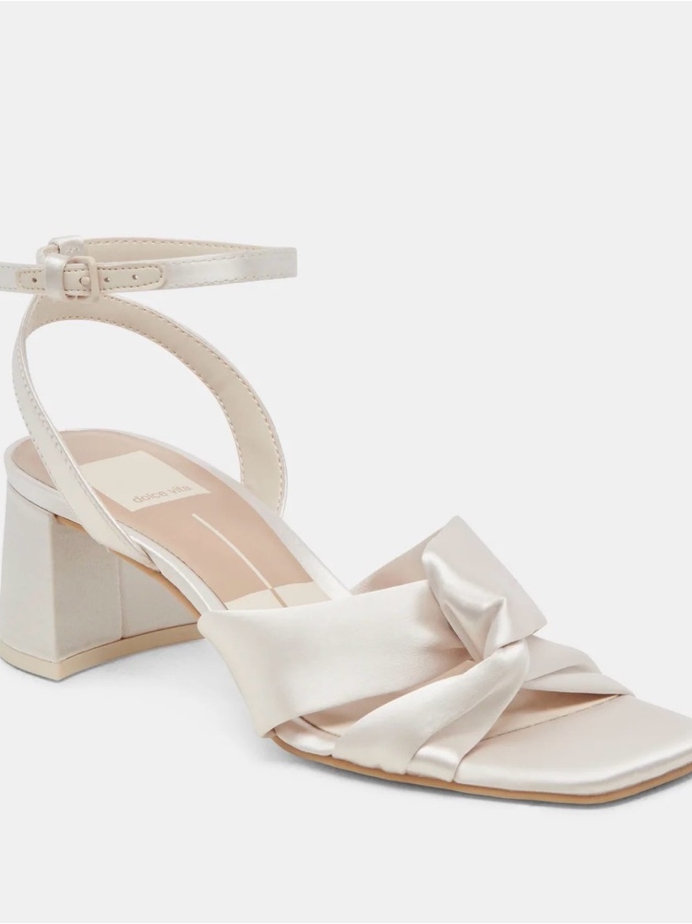 Dolce Vita Brenna heels ivory satin 7.5 NIB